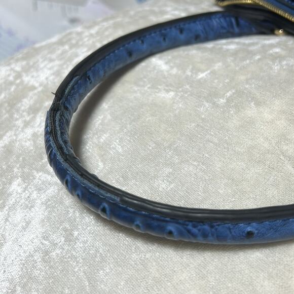 Unbranded large blue croc embossed faux leather convertible shoulder handbag - Picture 14 of 15